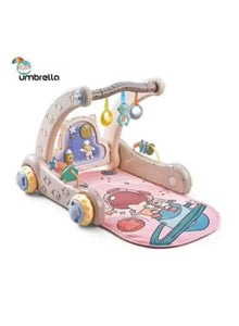 4 in 1 Baby Play Mat, Baby Grooming Center with Walker, Training, Lay-Time Play Mat, Fitness Rack with Keyboard, Music and Toys