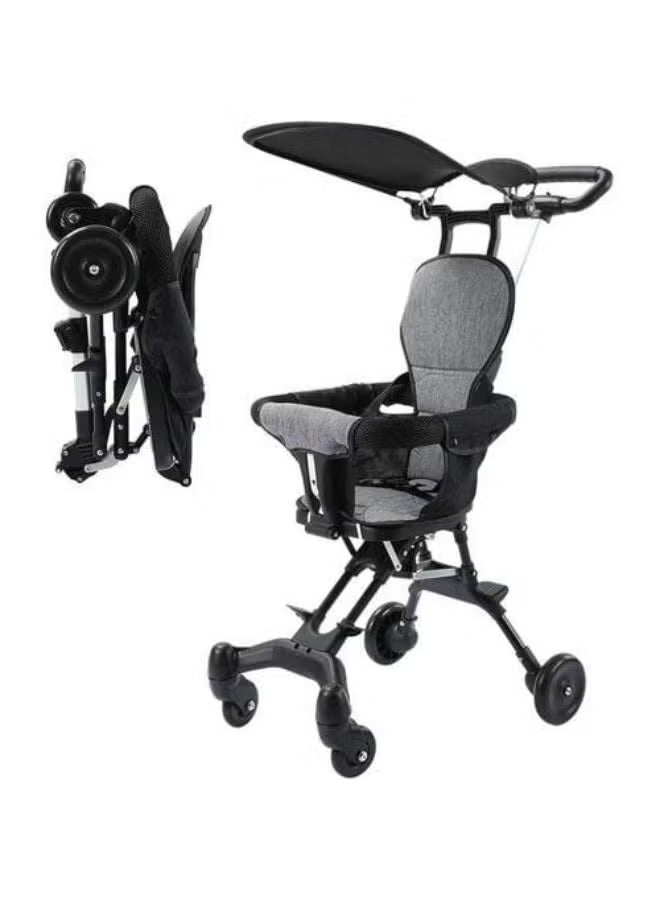 Compact Portable Stroller for Kids| Lightweight Travel Stroller with Easy Folding Mechanism | Convenient for Airplane and Vehicle Storage | Detachable Canopy for Shade | Perfect for Adventurous