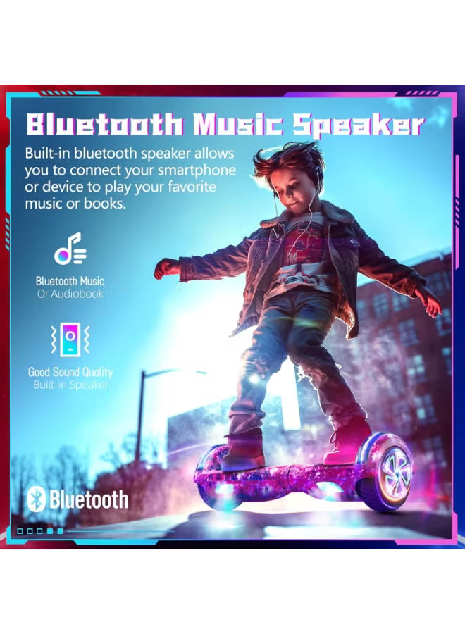 Hover Board 6,5 Pouces - Bluetooth - Puissance 700W - Overboard LED - Skateboard Auto Equilibrage