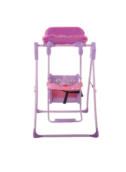 Swing for Kids - Baby Swing with Stand and Metal Body Frame - Perfect for Indoor and Outdoor - for Boys and Girls of Age 6 Months and Above_pink