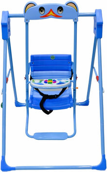 SMR Kids Swing with Music and Triple Fixing Strap, Baby Swings - 102X70X105 Cm Blue