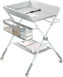 Diaper Changing Table, Foldable, Diaper Changing, Diaper Table, Portable Storage, Comes with Wheels, Baby Care, Bedroom, Diaper Changing Table, Diaper Changing Table, Side Rack, Storage Shelf, Nursery