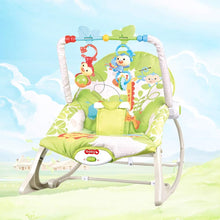KidLe Multifunctional Baby Rockers, Portable And Foldable Rocking Chair For Newborn, Lightweight Baby Bouncer Chair With Toys And Music (Green)