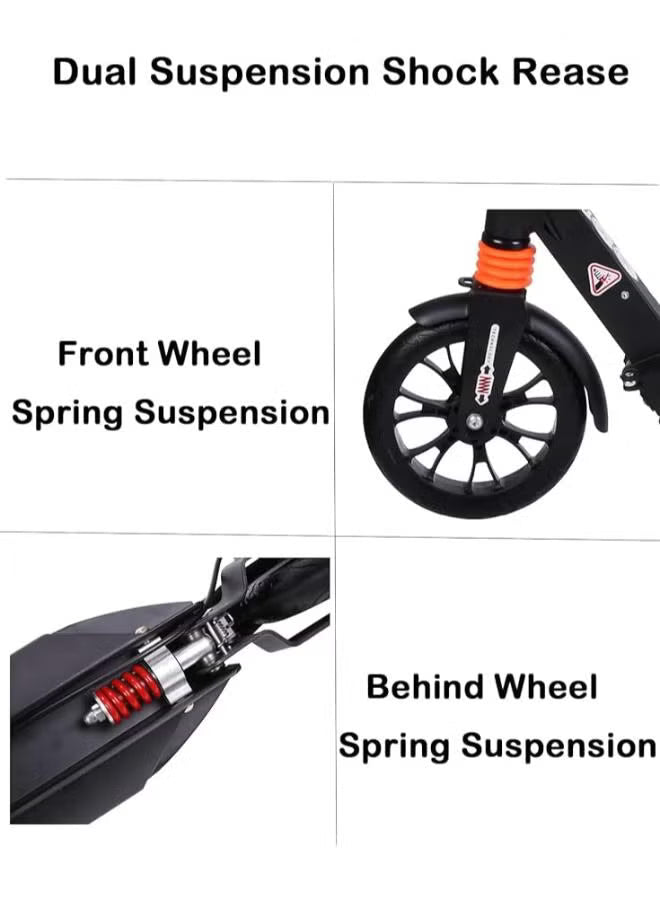 GT Adult Kick Scooter – Aluminum Frame, Black