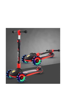Click to see full view Generic Kids Scooter, 3-Wheel, Foldable, LED Light, Red, Aluminum Body, 3-12 Yea
