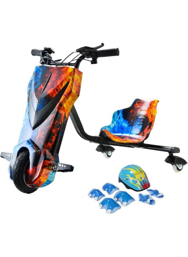 Mini 36V 3‑Wheel Drifting Electric Scooter with Bluetooth & Helmet Pad Set