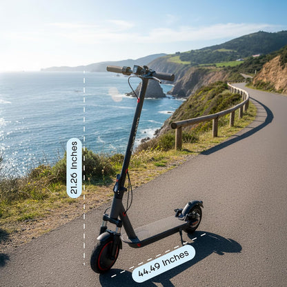 L11 Pro Electric Scooter for Adults, 350W Brushless Motor, 36V 10.5Ah Battery, 45KM/H 3-Speed Modes, 25–35KM Range, 8.5″ Road Tires, Rear Suspension, Foldable Aluminum Alloy Frame