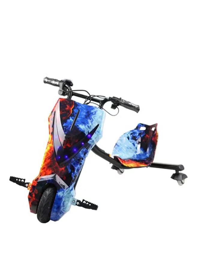 3-Wheel Electric Drift Scooter With LED Light Comfortable Seat With Backrest Multicolour 70x55x21cm