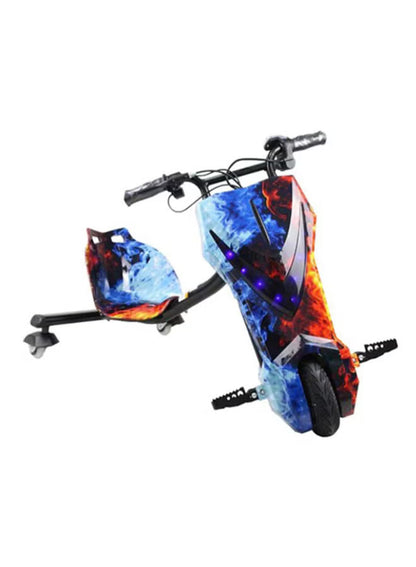 3-Wheel Electric Drift Scooter With LED Light Comfortable Seat With Backrest Multicolour 70x55x21cm