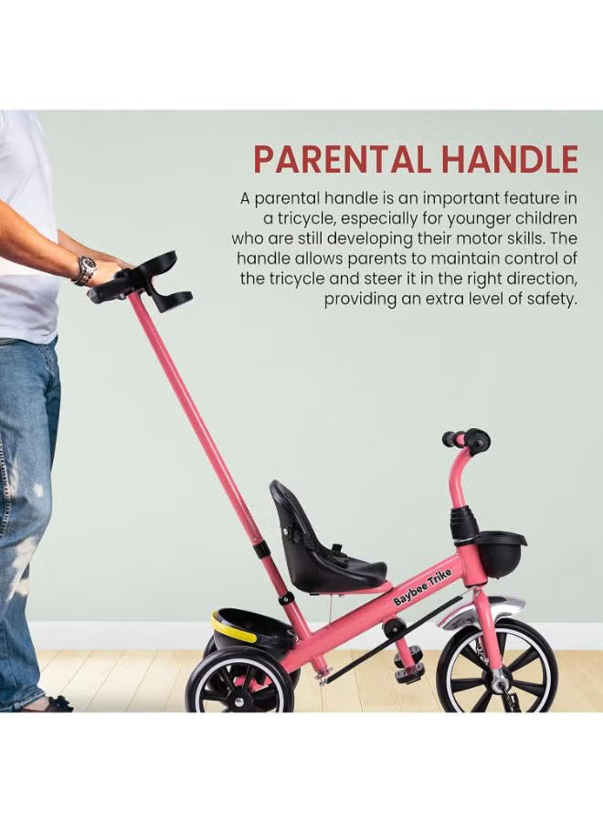 Kids 3‑Wheel Tricycle with Parental Push Handle