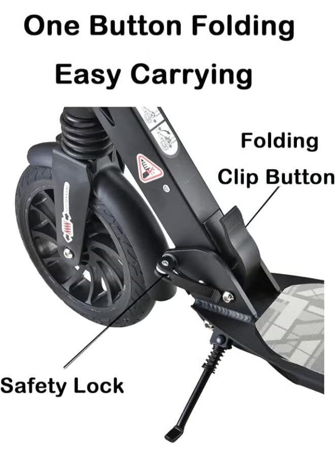 GT Adult Kick Scooter – Aluminum Frame, Black