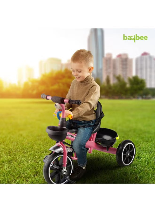 Kids 3‑Wheel Tricycle with Parental Push Handle