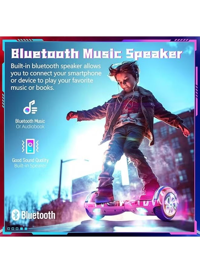 Hover Board 6,5 Pouces - Bluetooth - Puissance 700W - Overboard LED - Skateboard Auto Equilibrage
