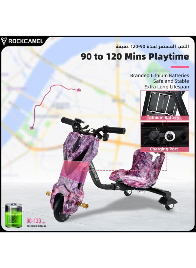 Mini 36V 3‑Wheel Drifting Electric Scooter with Bluetooth & Helmet Pad Set