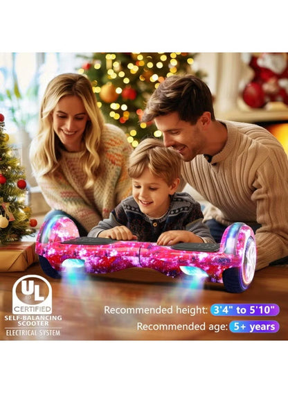 Hover Board 6,5 Pouces - Bluetooth - Puissance 700W - Overboard LED - Skateboard Auto Equilibrage